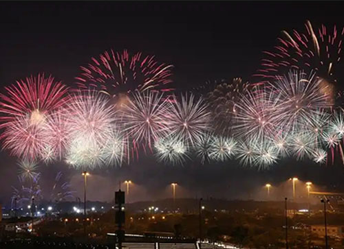 双峰县焰火晚会